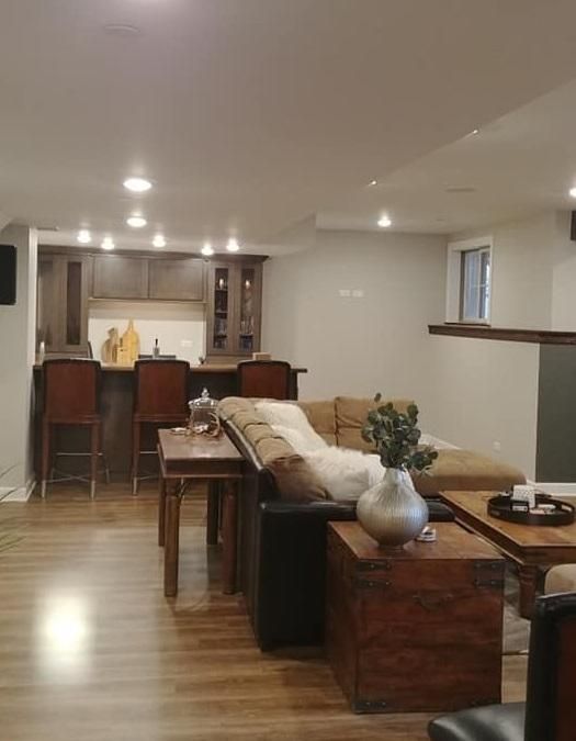 After a completed basement finishing companies project in the  area